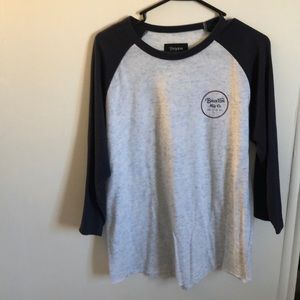 MENS 3/4 Sleeve Navy Blue Baseball Tee